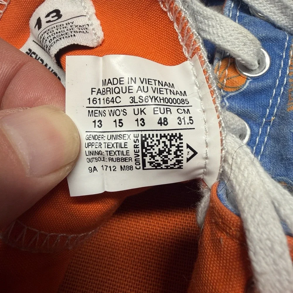 Converse Chuck Taylor High Top New York Knicks NBA Shoes Men's 13 161164C